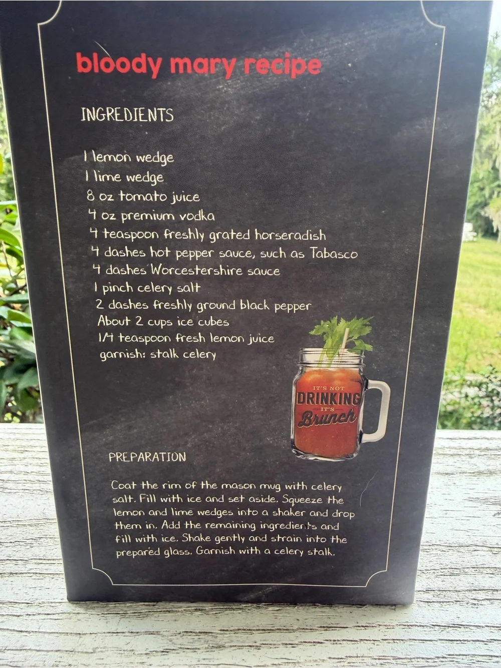 DCI Bloody Mary Mug Set in Clear - 'It's Not Drinking It's Brunch'